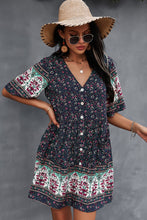 Load image into Gallery viewer, Bohemian V-Neck Half Sleeve Dress
