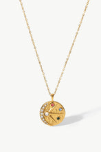 Load image into Gallery viewer, 18K Gold Plated Inlaid Zircon Pendant Necklace