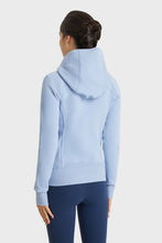 Load image into Gallery viewer, Zip Up Seam Detail Hooded Sports Jacket