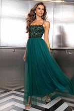 Load image into Gallery viewer, Lace-Up Backless Mesh Dress