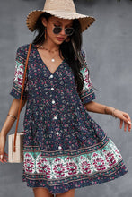 Load image into Gallery viewer, Bohemian V-Neck Half Sleeve Dress