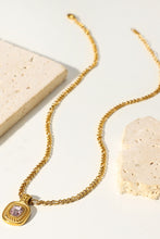 Load image into Gallery viewer, 18K Gold Plated Inlaid Rhinestone Pendant Necklace