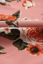 Load image into Gallery viewer, Floral Buttoned Puff Sleeve Tiered Dress