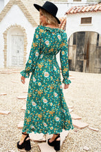 Load image into Gallery viewer, Floral Ruffled Flounce Sleeve Smocked Waist Dress