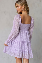 Load image into Gallery viewer, Leopard Applique Flounce Sleeve Smocked Tiered Dress