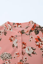 Load image into Gallery viewer, Floral Buttoned Puff Sleeve Tiered Dress