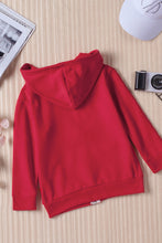 Load image into Gallery viewer, Girls Zip-Up Drawstring Hooded Jacket with Pockets