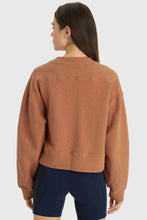 Load image into Gallery viewer, Textured Dropped Shoulder Sports Top