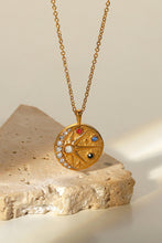 Load image into Gallery viewer, 18K Gold Plated Inlaid Zircon Pendant Necklace