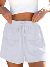 Load image into Gallery viewer, Drawstring High Waist Shorts with Pockets
