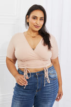 Load image into Gallery viewer, Capella Back To Simple Full Size Ribbed Front Scrunched Top in Blush
