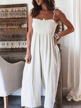 Load image into Gallery viewer, Full Size Smocked Spaghetti Strap Wide Leg Jumpsuit
