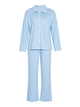 Load image into Gallery viewer, Collared Neck Long Sleeve Top and Drawstring Pants Set
