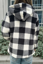 Load image into Gallery viewer, Double Take Full Size Plaid Long Sleeve Hooded Coat
