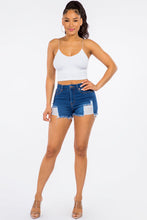 Load image into Gallery viewer, American Bazi High Waist Distressed Denim Shorts
