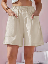 Load image into Gallery viewer, Full Size Pocketed Elastic Waist Shorts
