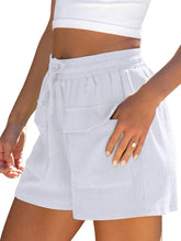 Load image into Gallery viewer, Drawstring High Waist Shorts with Pockets
