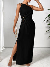 Load image into Gallery viewer, Slit One Shoulder Sleeveless Maxi Dress
