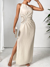 Load image into Gallery viewer, Slit One Shoulder Sleeveless Maxi Dress
