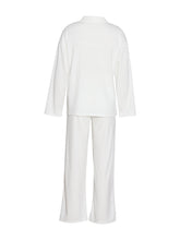 Load image into Gallery viewer, Collared Neck Long Sleeve Top and Drawstring Pants Set
