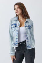 Load image into Gallery viewer, RISEN Button Up Washed Denim Jacket
