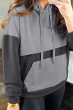 Load image into Gallery viewer, Drawstring Color Block Long Sleeve Hoodie
