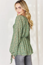 Load image into Gallery viewer, HEYSON Full Size Floral Surplice Peplum Blouse
