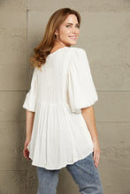 Load image into Gallery viewer, Double Take V-Neck Half Sleeve Blouse with Pockets
