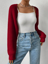 Load image into Gallery viewer, Honey Open Front Long Sleeve Cropped Cardigan
