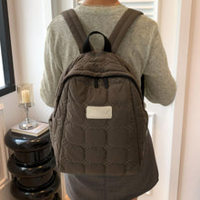 Load image into Gallery viewer, Quilted Polyester Backpack Bag
