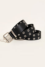 Load image into Gallery viewer, Double Row Star Grommet PU Leather Belt
