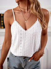 Load image into Gallery viewer, Eyelet Lace Detail V-Neck Cami
