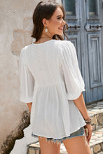 Load image into Gallery viewer, Double Take V-Neck Half Sleeve Blouse with Pockets
