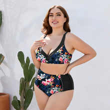 Load image into Gallery viewer, Plus Size Floral High Waist Two-Piece Swim Set
