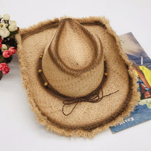 Load image into Gallery viewer, Raw Hem Wide Brim Straw Woven Hat
