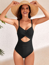 Load image into Gallery viewer, Crisscross Cutout V-Neck One-Piece Swimwear
