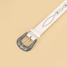 Load image into Gallery viewer, PU Leather Rhinestone Belt
