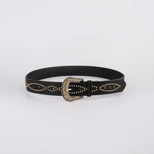 Load image into Gallery viewer, PU Leather Rhinestone Belt
