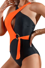 Load image into Gallery viewer, Cutout Contrast Sleeveless One-Piece Swimwear
