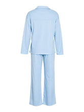 Load image into Gallery viewer, Collared Neck Long Sleeve Top and Drawstring Pants Set
