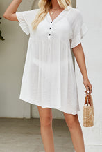 Load image into Gallery viewer, V-Neck Flounce Sleeve Cover-Up Dress
