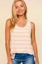 Load image into Gallery viewer, Haptics Round Neck Striped Knit Tank
