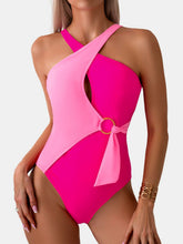 Load image into Gallery viewer, Cutout Contrast Sleeveless One-Piece Swimwear
