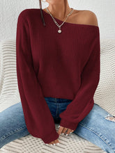 Load image into Gallery viewer, Honey Single Shoulder Long Sleeve Sweater
