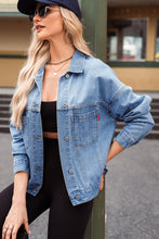 Load image into Gallery viewer, Pocketed Button Up Denim Jacket
