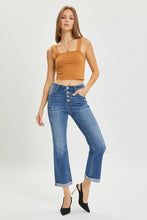 Load image into Gallery viewer, RISEN Full Size Button Fly Cropped Bootcut Jeans
