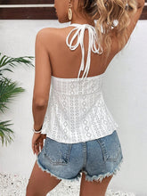 Load image into Gallery viewer, Eyelet Halter Neck Tank
