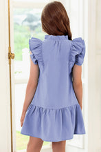 Load image into Gallery viewer, Tie Neck Flutter Sleeve Dress
