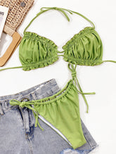 Load image into Gallery viewer, Frill Trill Halter Neck Bikini Set
