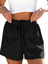 Load image into Gallery viewer, Drawstring High Waist Shorts with Pockets
